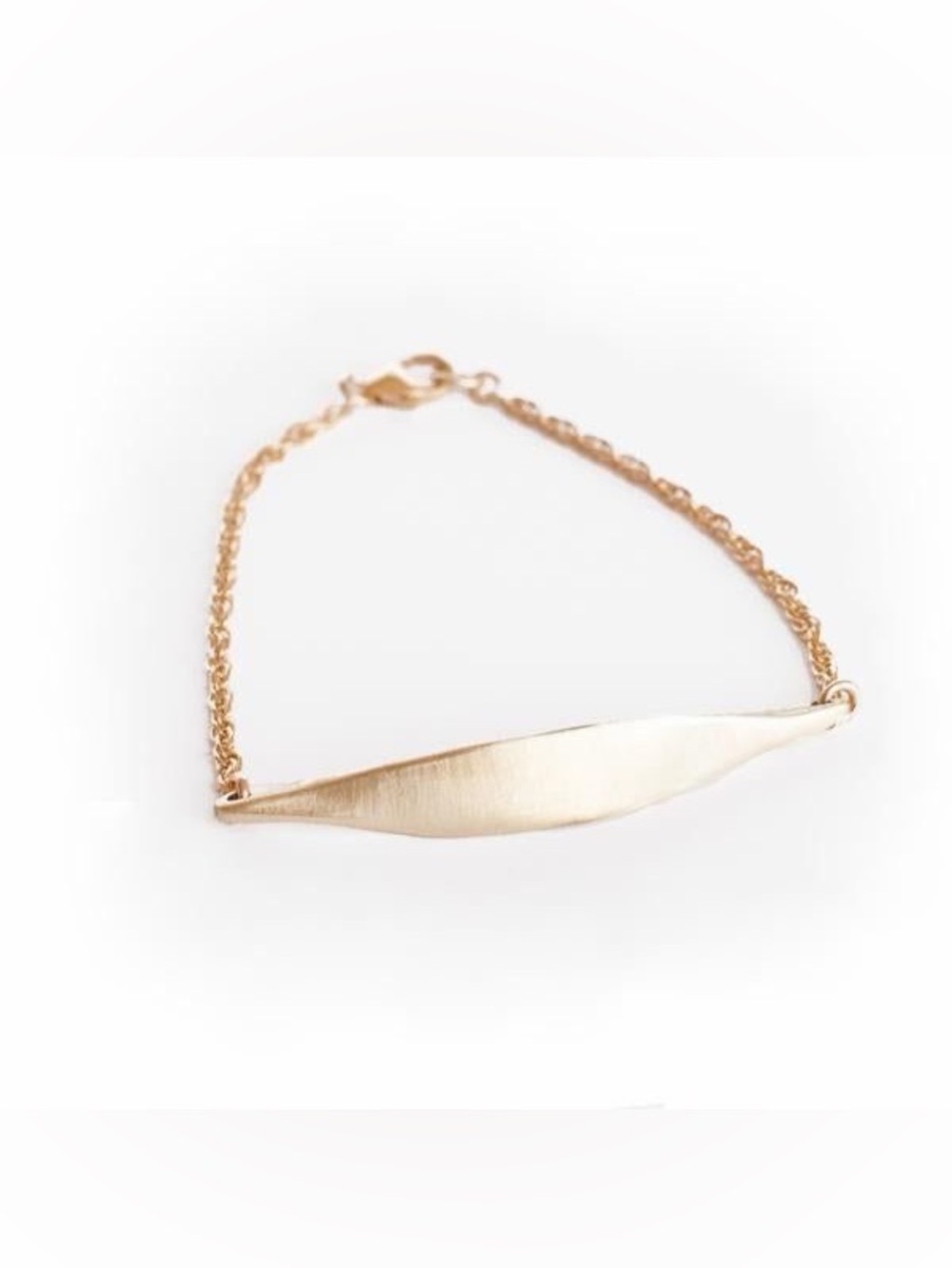 Marisa Mason Flora Brass ID Bracelet for